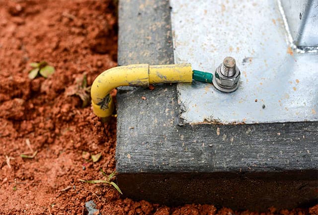 Instalación de una malla de puesta a tierra